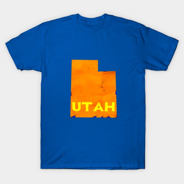 The State of Utah - Watercolor T-Shirt by loudestkitten